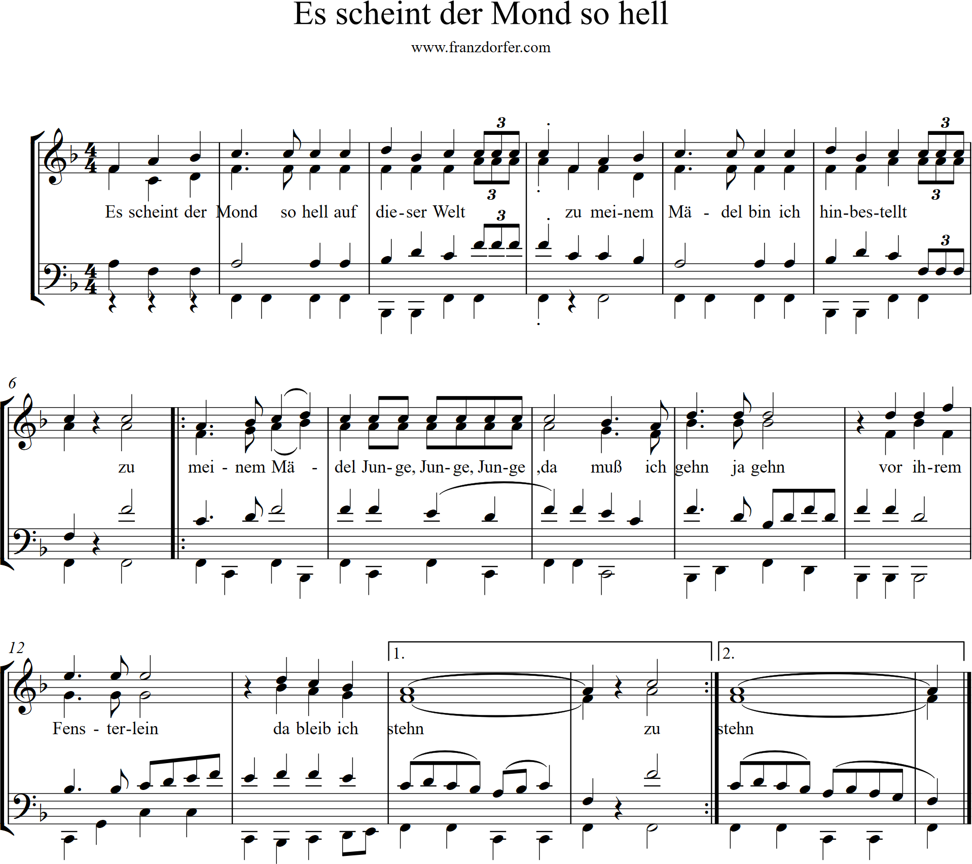 Posaunenchor- Es scheint der Mond so hell-auf 2 systeme